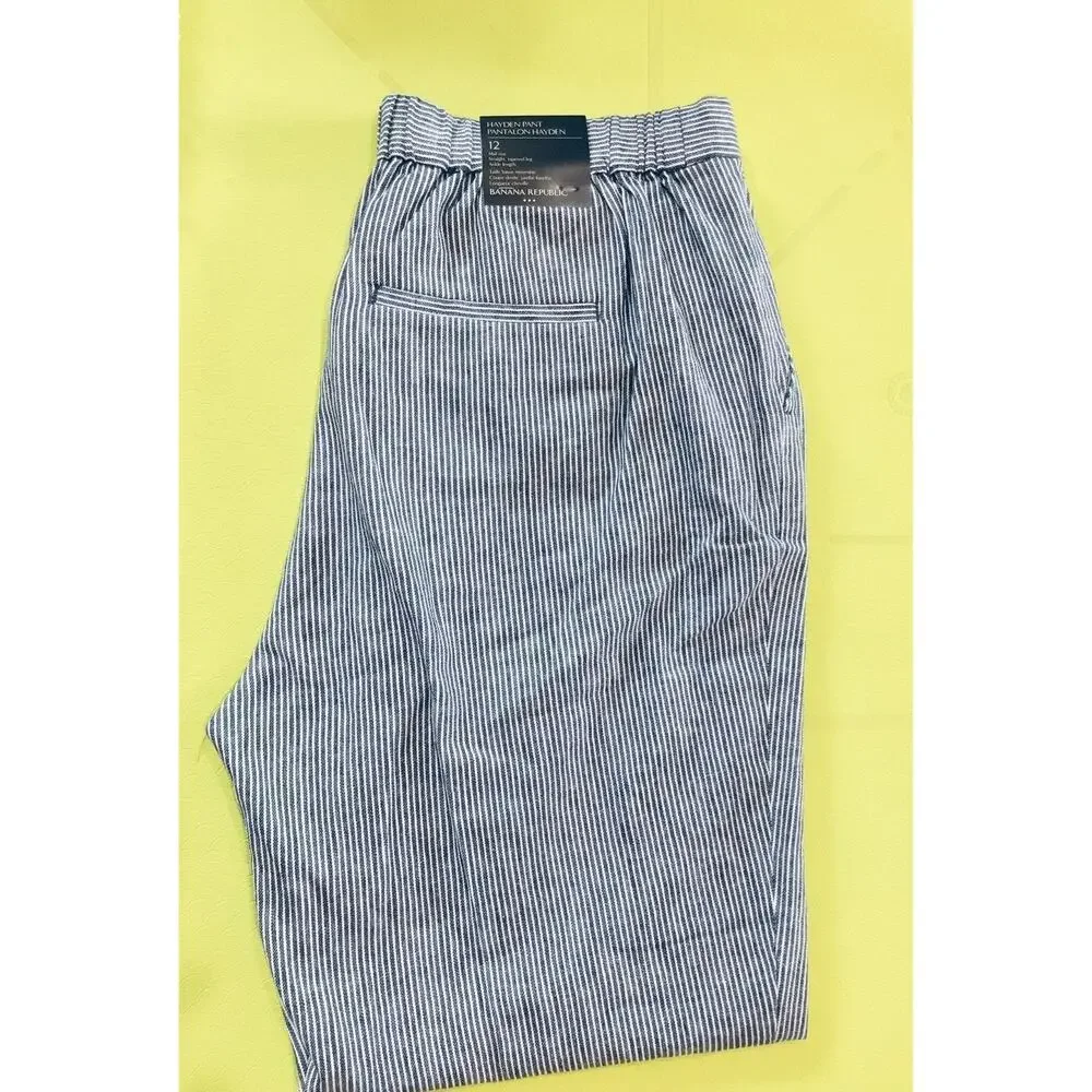 NWT❤️Banana Republic Hayden Striped pant sz12